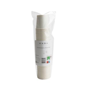 Conjunto 50 Copos Café Papel Branco 10cl Kasa